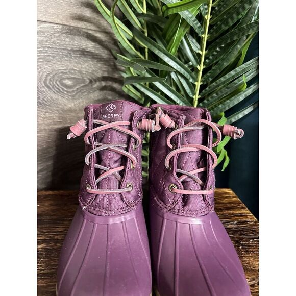 Sperry Women's Saltwater SeaCycled Nylon Duck Boots in Purple. Size 7. NWT! - Picture 7 of 14